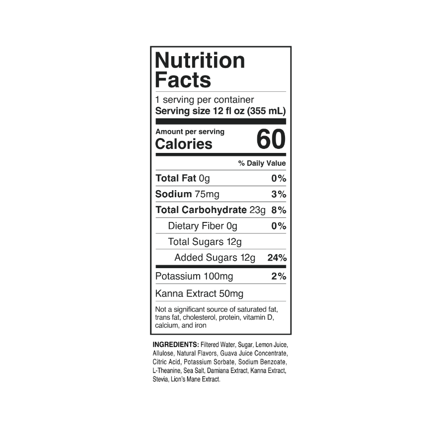 Social Formula nutrition facts and ingredients