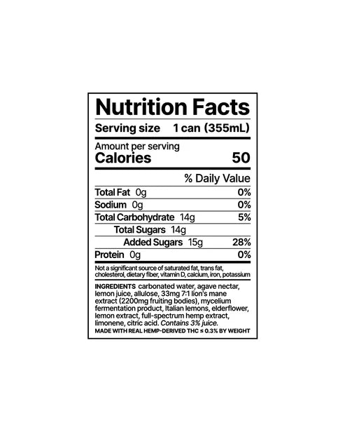 Lemon Elderflower 12oz Social Tonic