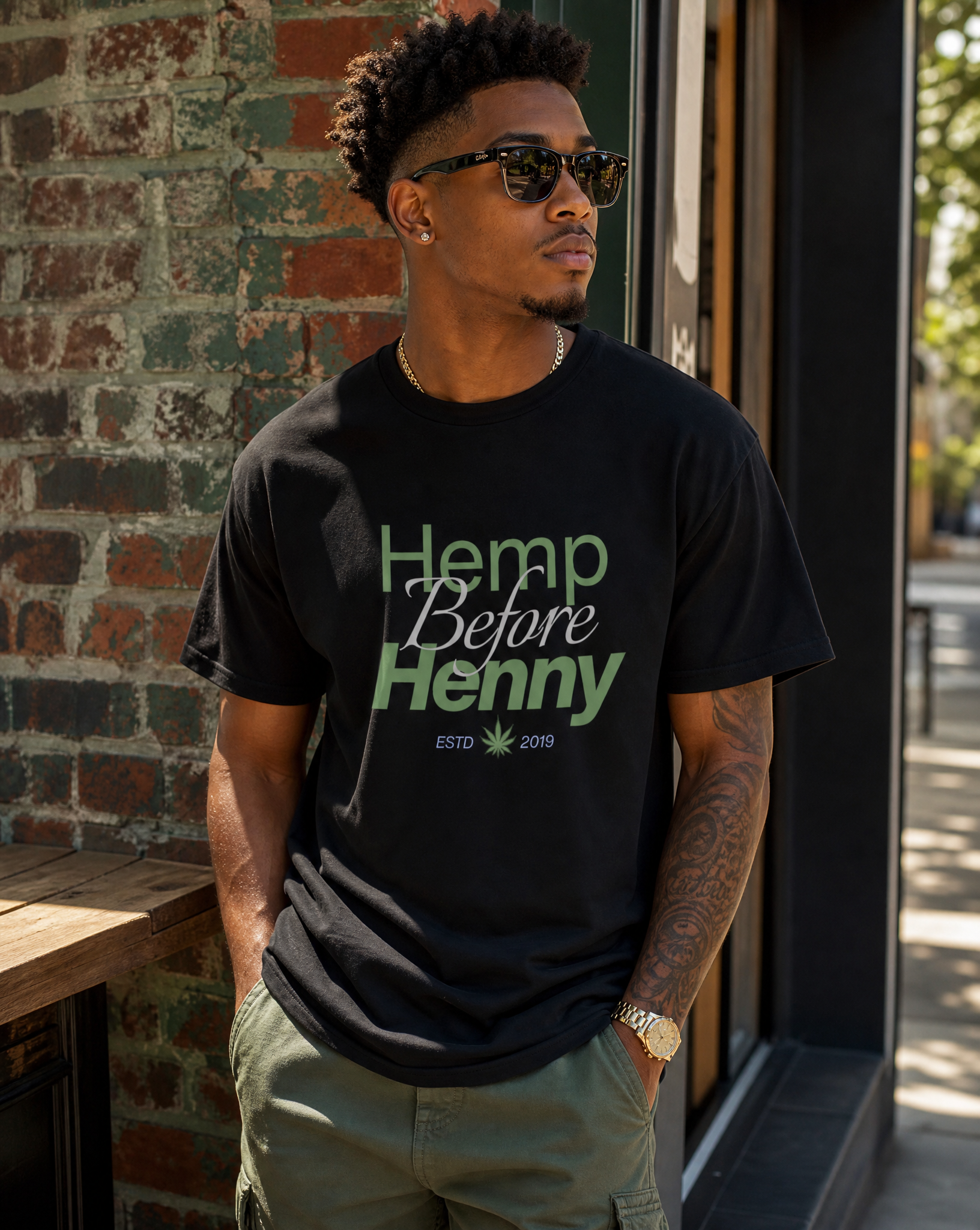 Peachy Earth "Hemp Before Henny" T-Shirt