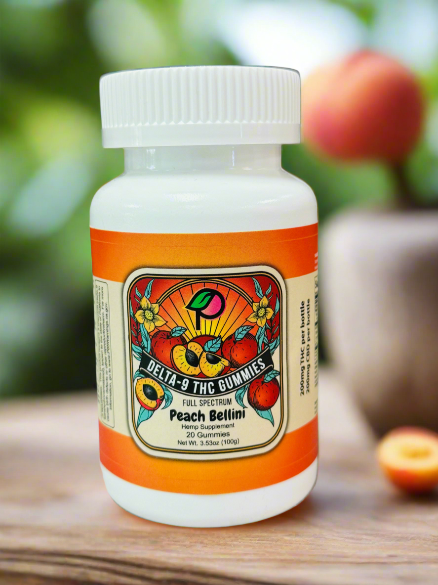 Peachy Earth Peach Bellini 10MG Delta 9 Gummies