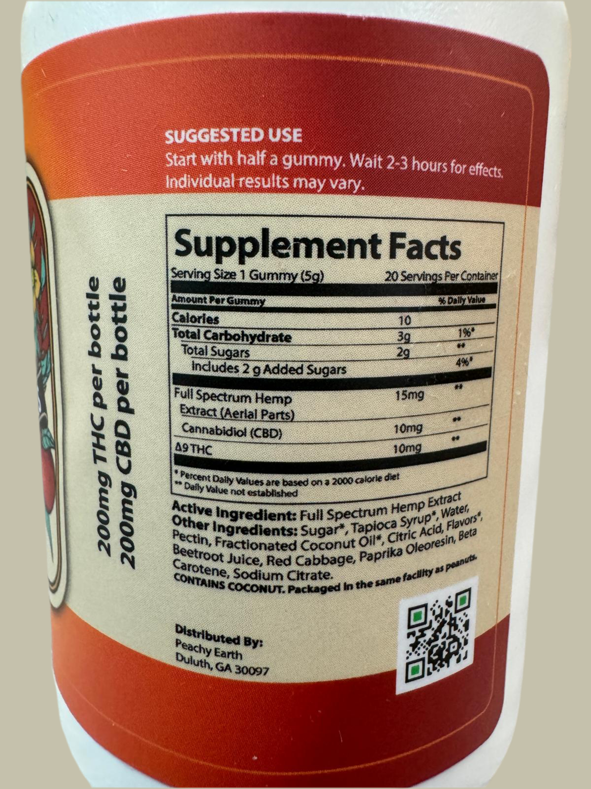 Peachy Earth Peach Bellini 10MG Delta 9 Gummies