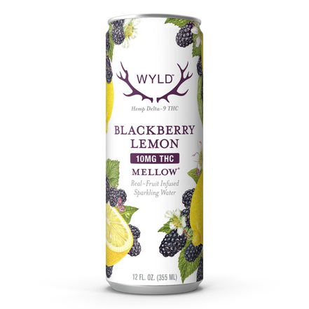 Wyld Blackberry Lemon THC Sparkling Water | Mellow