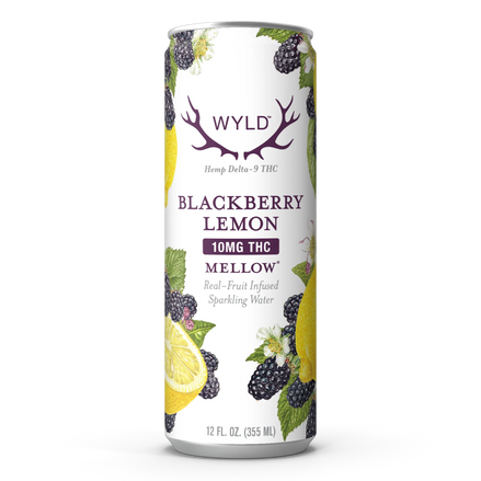 Wyld Blackberry Lemon THC Sparkling Water | Mellow