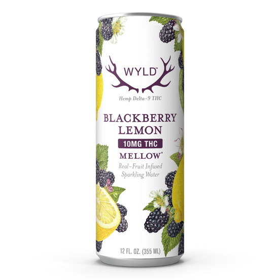Wyld Blackberry Lemon THC Sparkling Water | Mellow