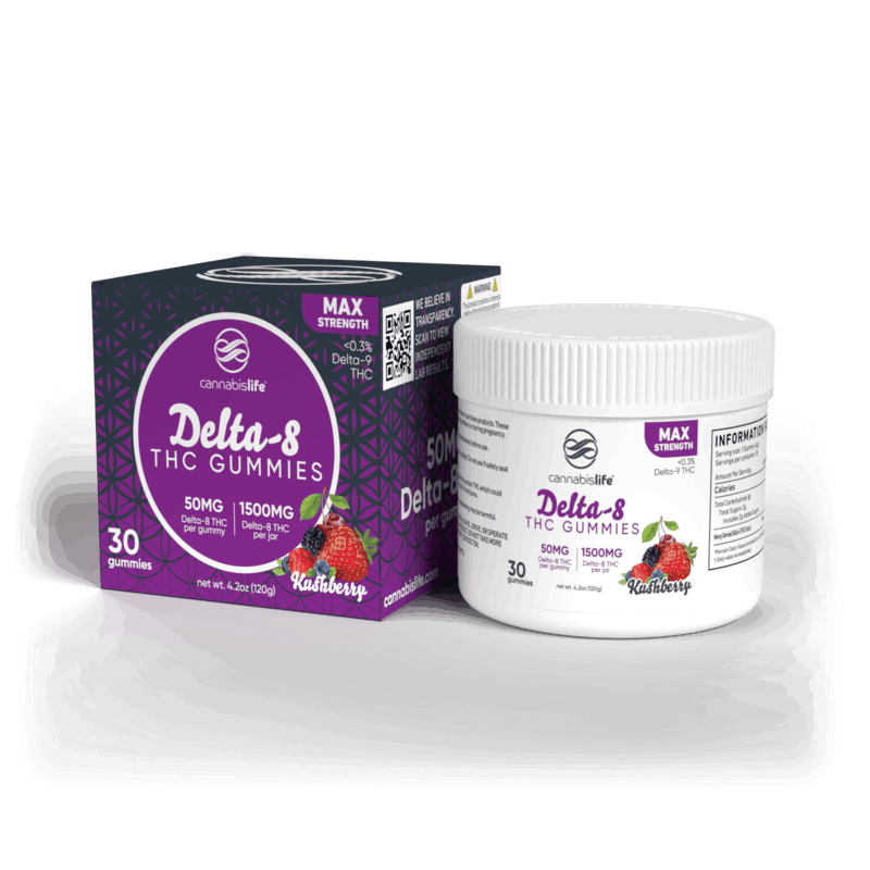 Cannabis Life Delta-8 Gummies – (30ct) 1500mg - Max Strength