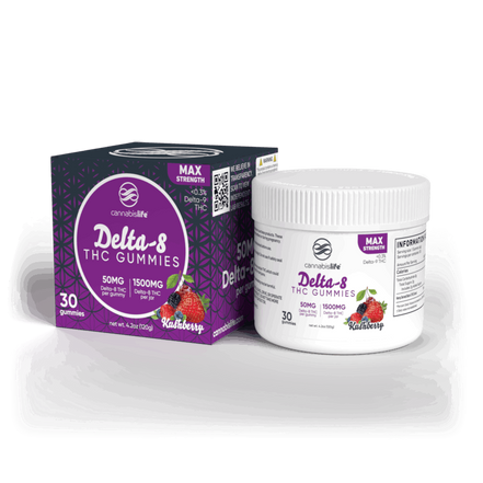 Cannabis Life Delta-8 Gummies – (30ct) 1500mg - Max Strength