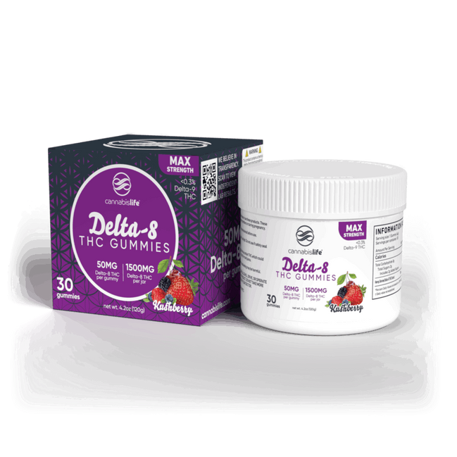 Cannabis Life Delta-8 Gummies – (30ct) 1500mg - Max Strength