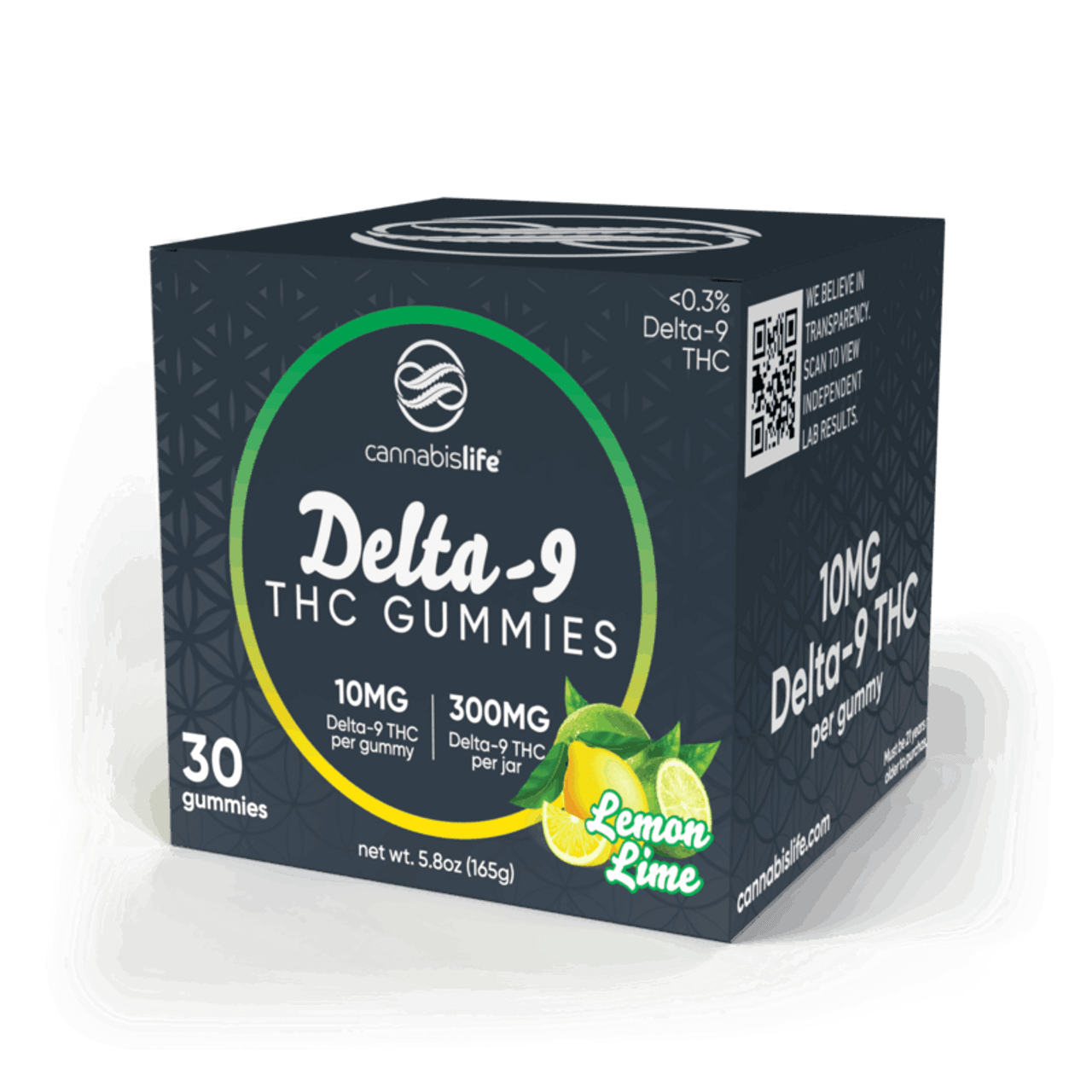Lemon Lime Delta-9 Gummies - (30ct) 300mg