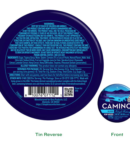 Camino Sleep – Midnight Blueberry Gummies | 5mg THC : 1mg CBN