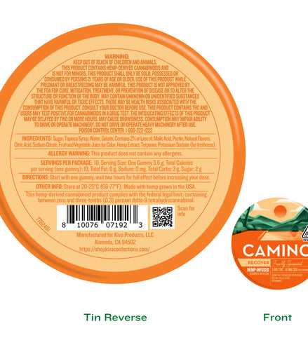 Camino Recover – Freshly Squeezed Gummies | 5mg THC : 10mg CBG