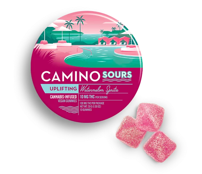 Camino Sours Watermelon Spritz 'Uplifting' Gummies – 10mg Delta-9 THC