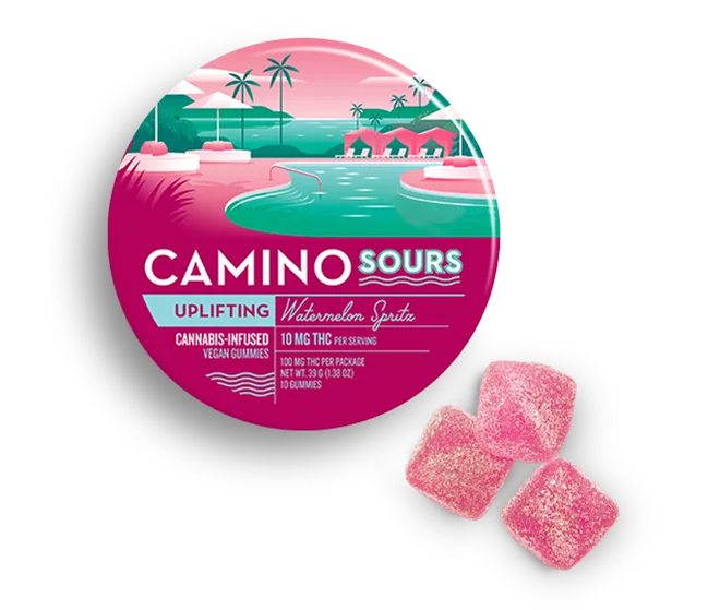Camino Sours Watermelon Spritz 'Uplifting' Gummies – 10mg Delta-9 THC