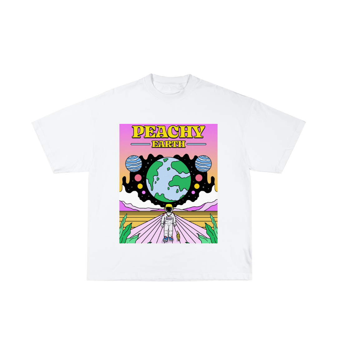 Peachy Earth Astro + Cat Tee