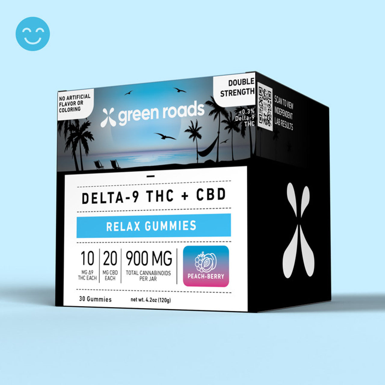 Green Roads Peach-Berry THC Relax Gummies - (30ct) 900mg