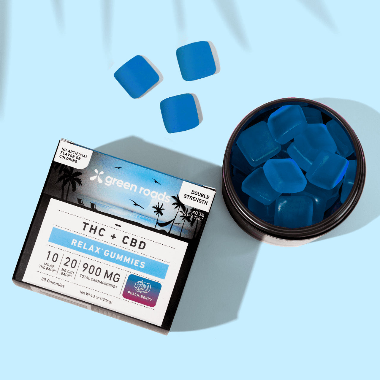 Green Roads Peach-Berry THC Relax Gummies - (30ct) 900mg