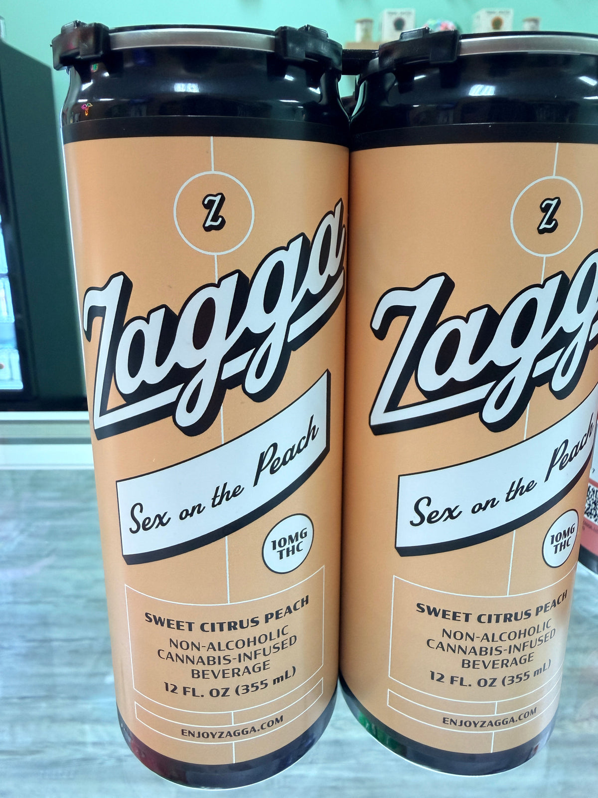 Zagga Sex on the Peach — sweet citrus peach, 10 mg THC, 12 fl oz