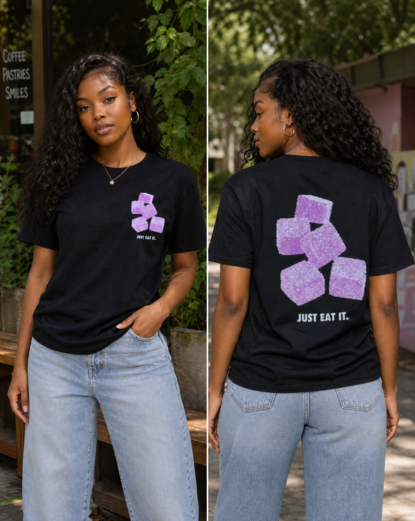 "Just Eat It" Purple Sugar Cubes Graphic Tee