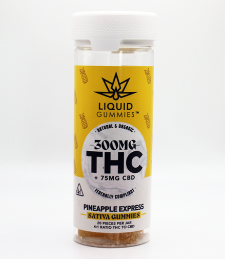 Liquid Gummies Delta-9 Pineapple Express Sativa Gummy 300mg -20ct