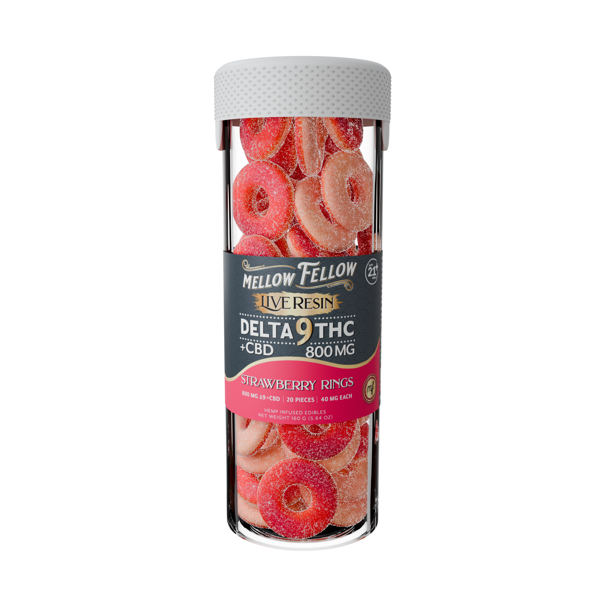 Mellow Fellow Delta 9 THC+CBD Rings 800mg