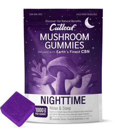 Cutleaf - Zero THC Mushroom Gummies - Nighttime - 1000mg