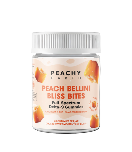 Peachy Earth Peach Bellini 10MG Delta 9 Gummies