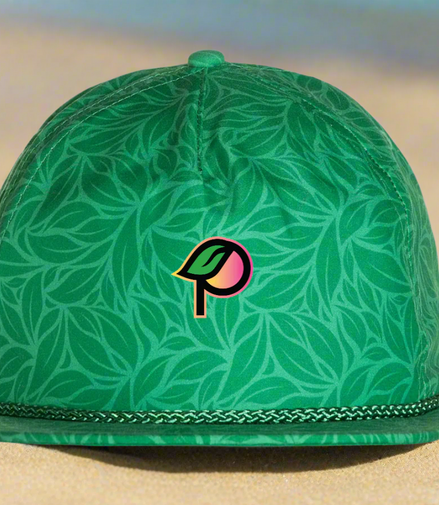 Peachy Earth Leaf-Print Cap