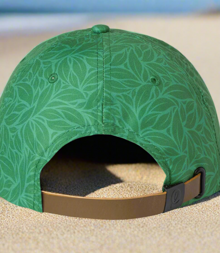 Peachy Earth Leaf-Print Cap