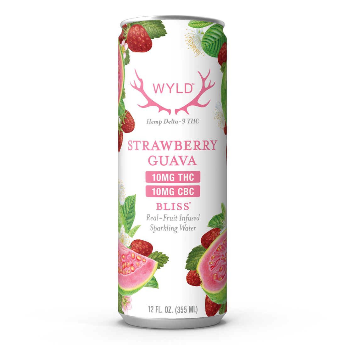 Wyld Strawberry Guava THC:CBC Sparkling Water | Bliss