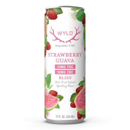 Wyld Strawberry Guava THC:CBC Sparkling Water | Bliss