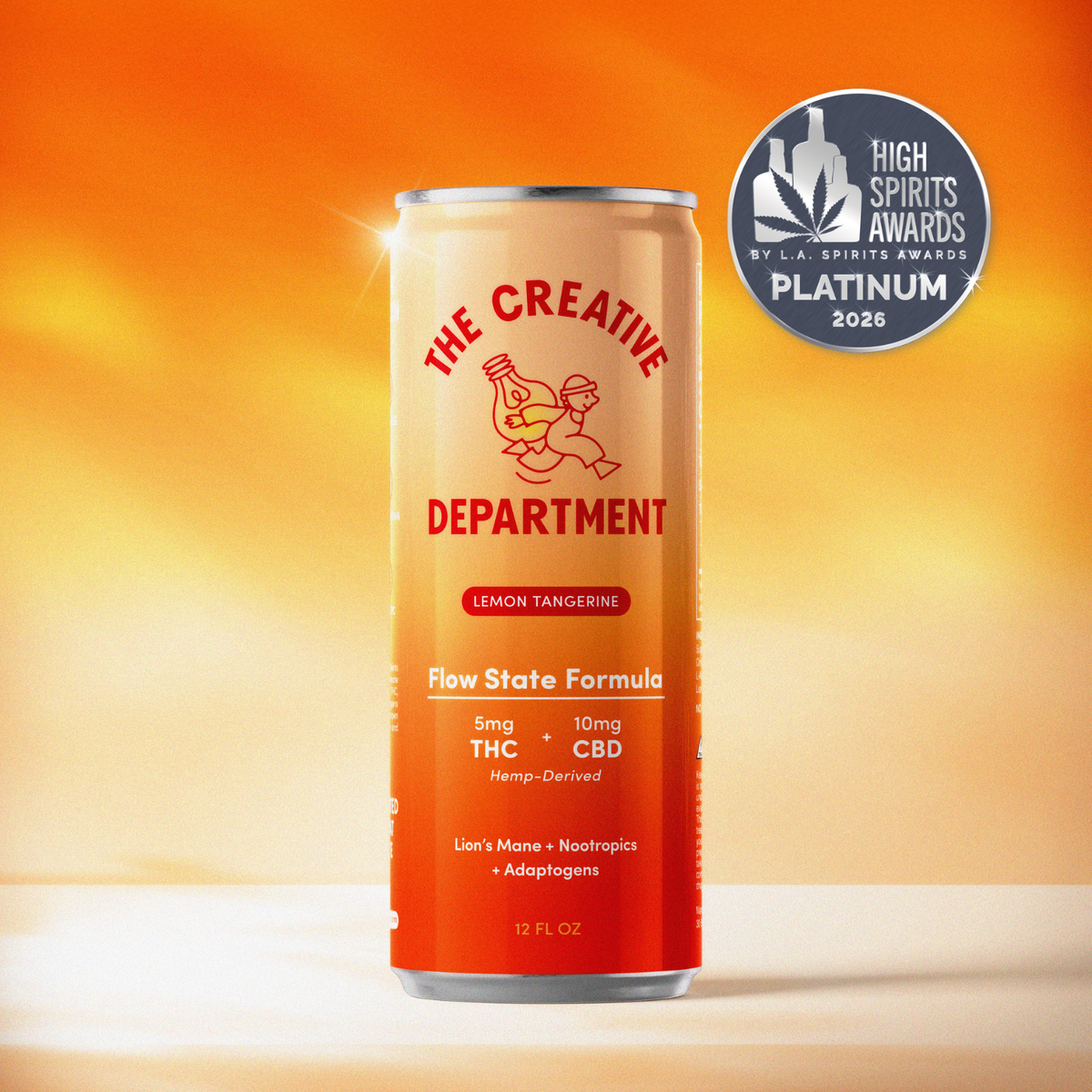 The Creative Department Flow State Formula Lemon Tangerine 12 oz can
