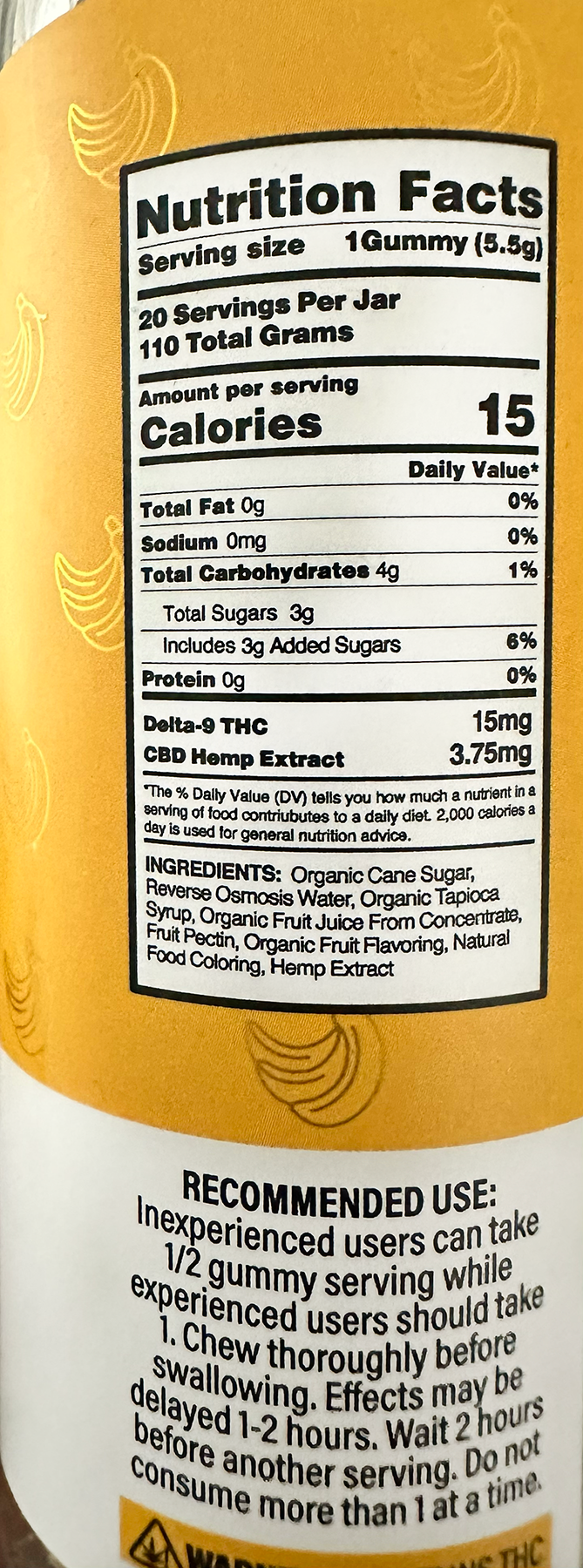 Liquid Gummies Delta-9 Banana Kush Sativa 300mg - 20ct