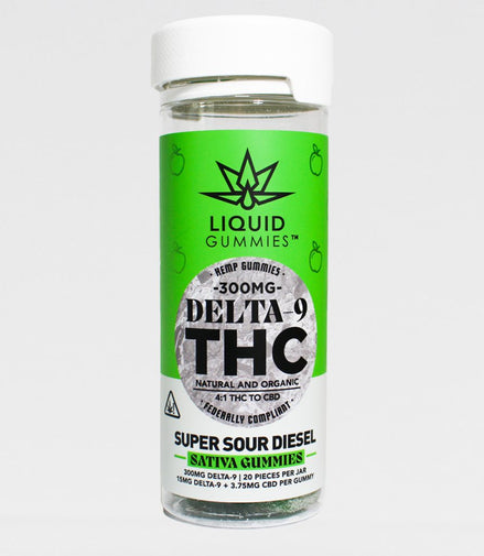 Liquid Gummies Delta-9 Sour Diesel Sativa 300mg - 20ct